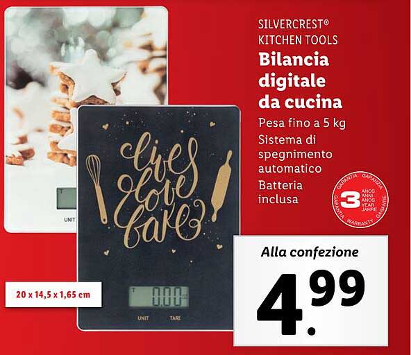 Bilancia digitale da cucina