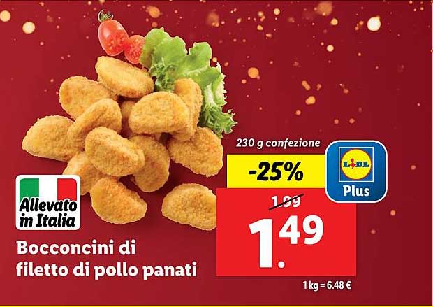 Bocconcini di filetto di pollo panati