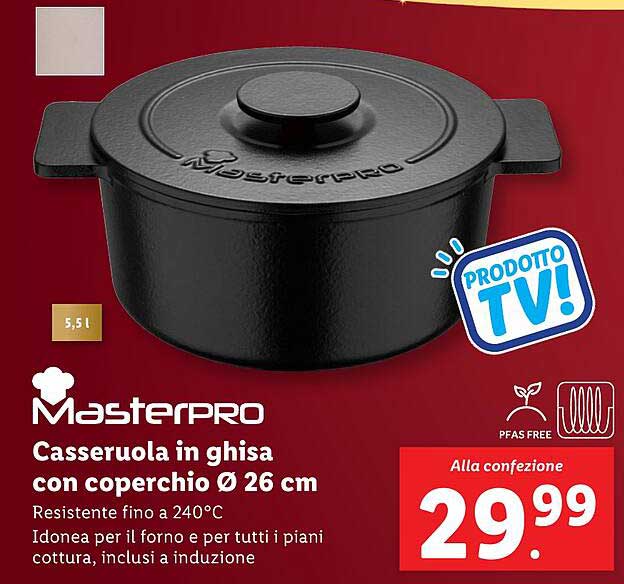 Casseruola in ghisa con coperchio Ø 26 cm