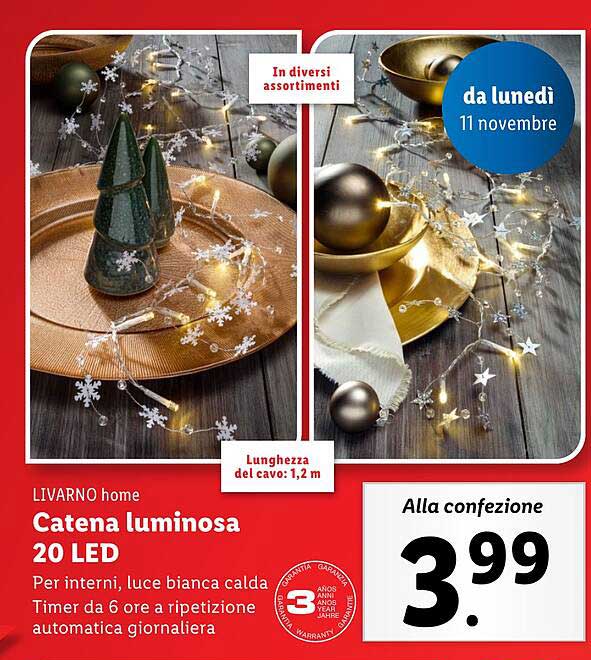 Catena luminosa 20 LED