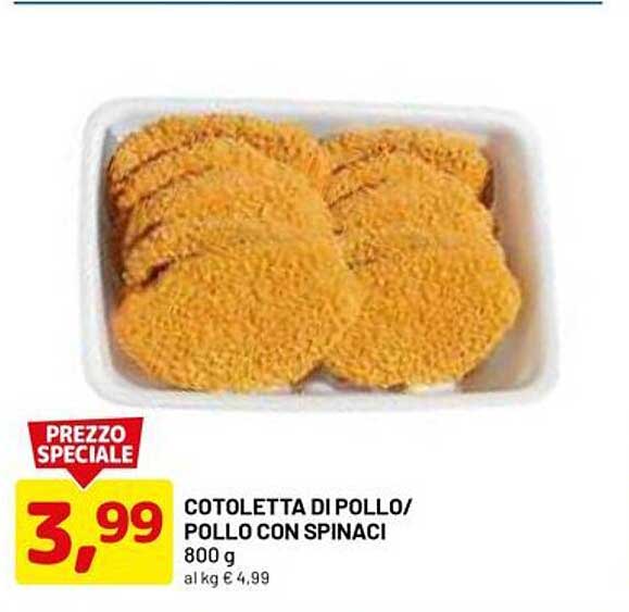 COTOLETT A DI POLLO/POLLO CON SPINACI