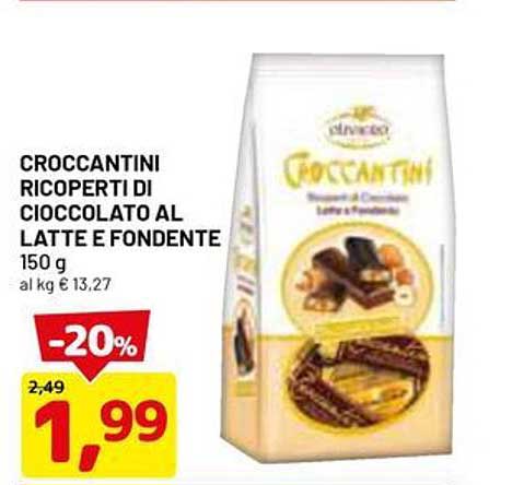 CROCCANTINI RICOPERTI DI CIOCCOLATO AL LATTE E FONDENTE