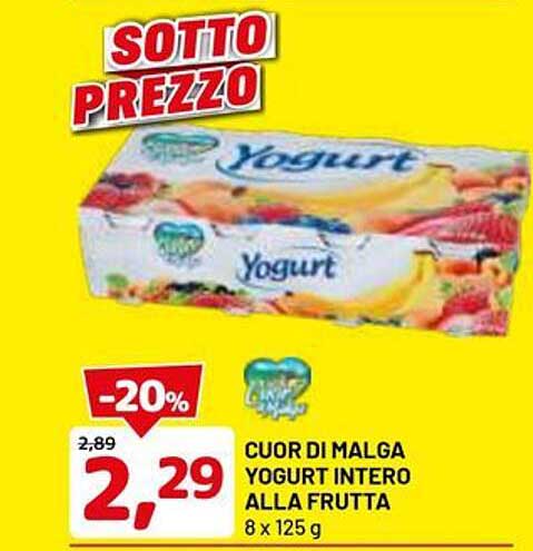 CUOR DI MALGA YOGURT INTERO ALLA FRUTTA