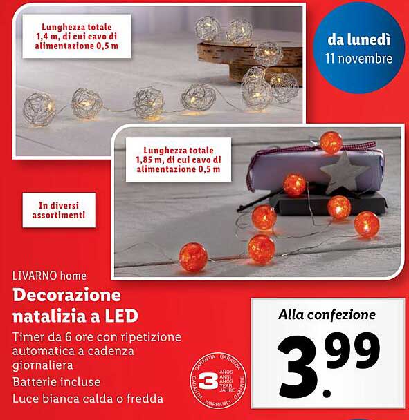 Decorazione natalizia a LED