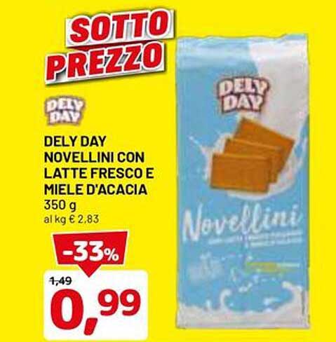 DELY DAY NOVELLINI CON LATTE FRESCO E MIELE D'ACACIA