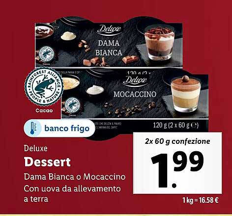 Dessert Dama Bianca o Mocaccino