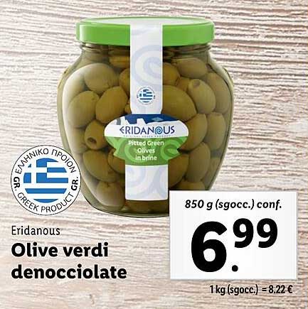 Eridanous Olive verdi denocciolate