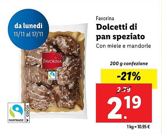 Favorina Dolcetti di pan speziato