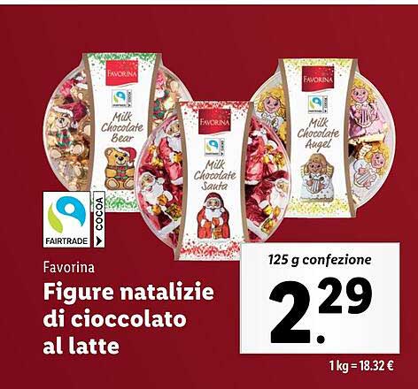 Favorina Figure natalizie di cioccolato al latte