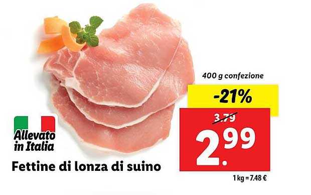 Fettine di lonza di suino