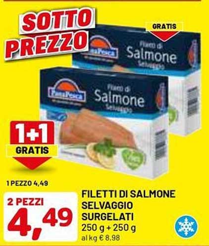 FILETTI DI SALMONE SELVAGGIO SURGELATI