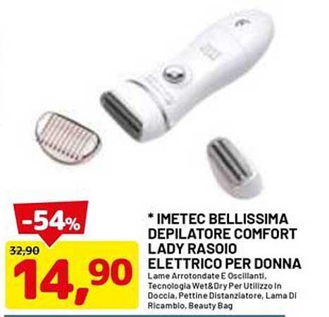 IMETEC BELLISSIMA DEPILATORE COMFORT LADY RASOIO ELETTRICO PER DONNA