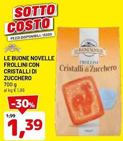 LE BUONE NOVELLE FROLLINI CON CRISTALLI DI ZUCCHERO