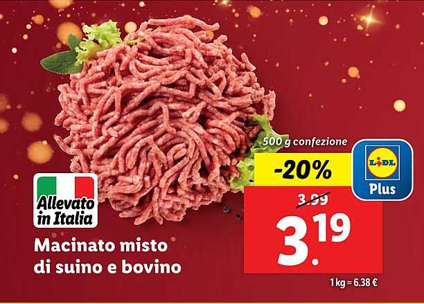 Macinato misto di suino e bovino