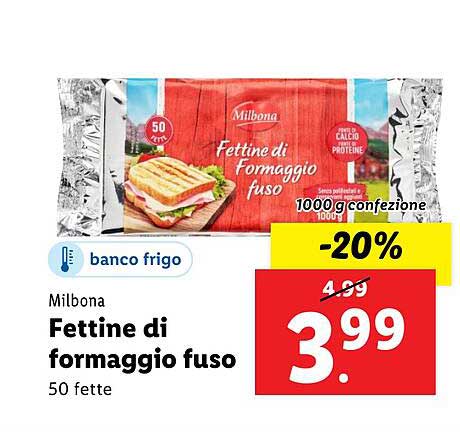 Milbona Fettine di formaggio fuso