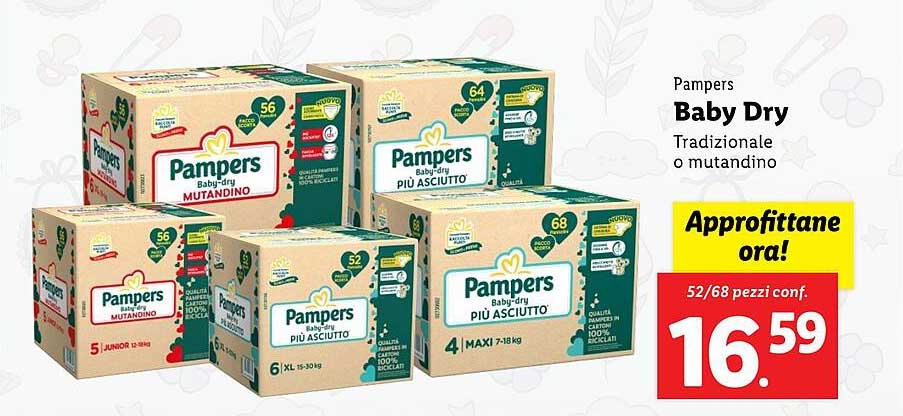 Pampers Baby Dry Tradizionale o mutandino