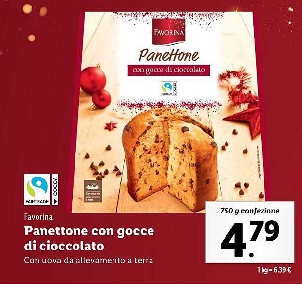 Panettone con gocce di cioccolato