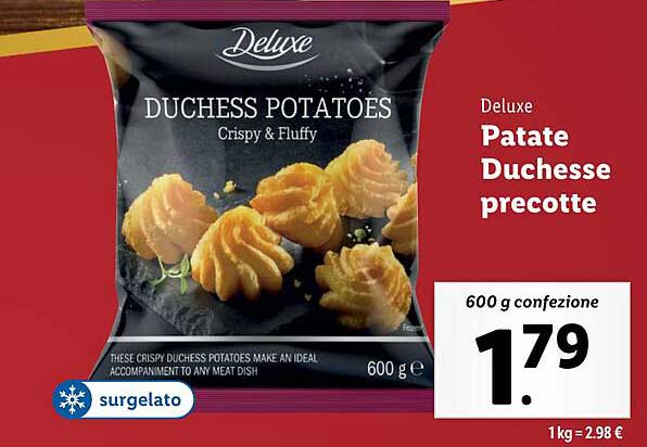 Patate Duchesse precotte