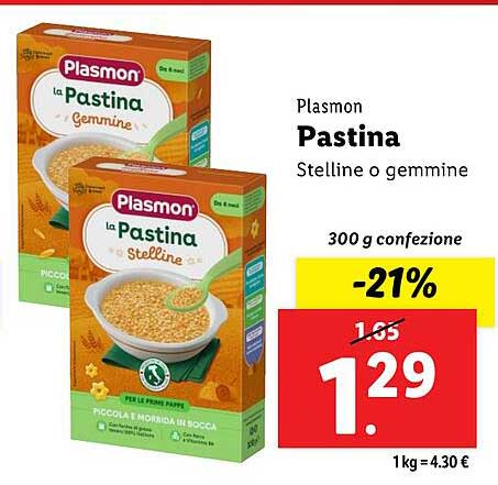 Plasmon Pastina Stelline o gemmine