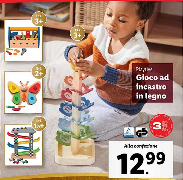 Playtive Gioco ad incastro in legno