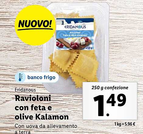 Ravioloni con feta e olive Kalamon