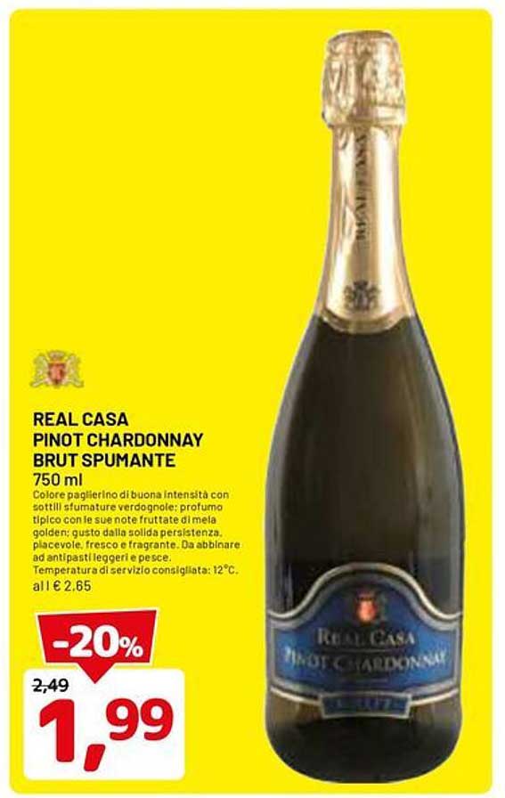 REAL CASA PINOT CHARDONNAY BRUT SPUMANTE