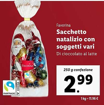 Sacchetto natalizio con soggetti vari