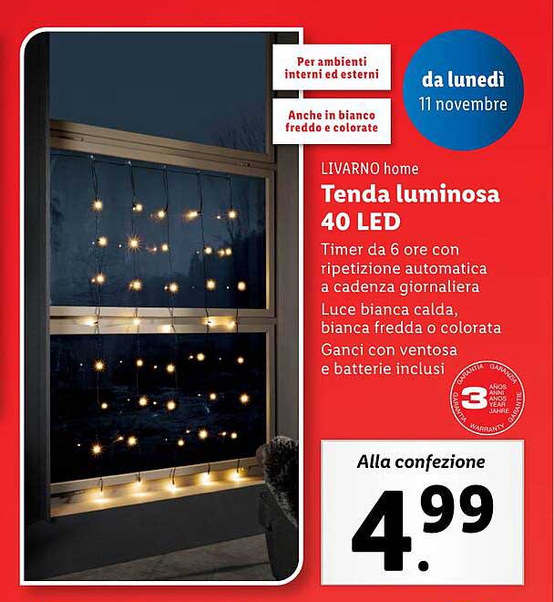 Tenda luminosa 40 LED