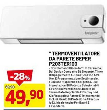 TERMOVENTILATORE DA PARETE BEPER P203TER100