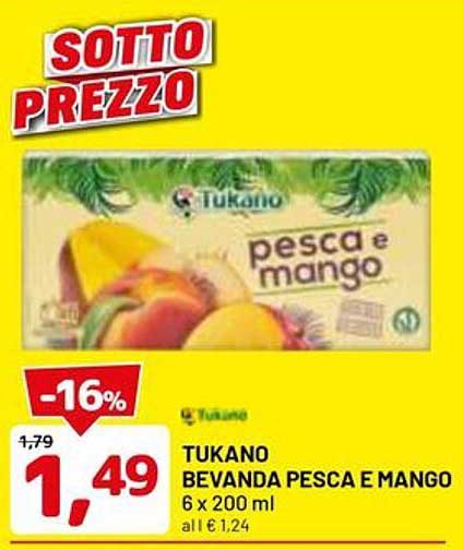 TUKANO BEVANDA PESCA E MANGO