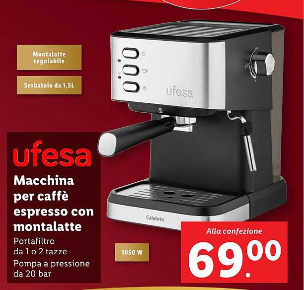 ufesa Macchina per caffè espresso con montalatte