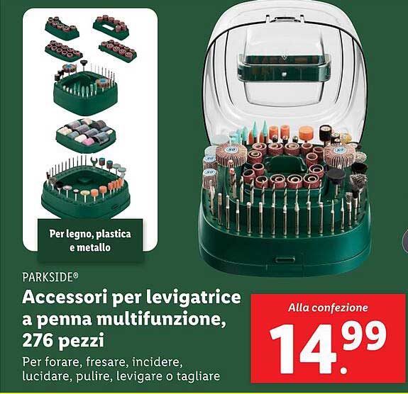 Accessori per levigatrice a penna multifunzione, 276 pezzi