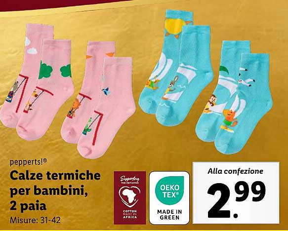 Calze termiche per bambini, 2 paia