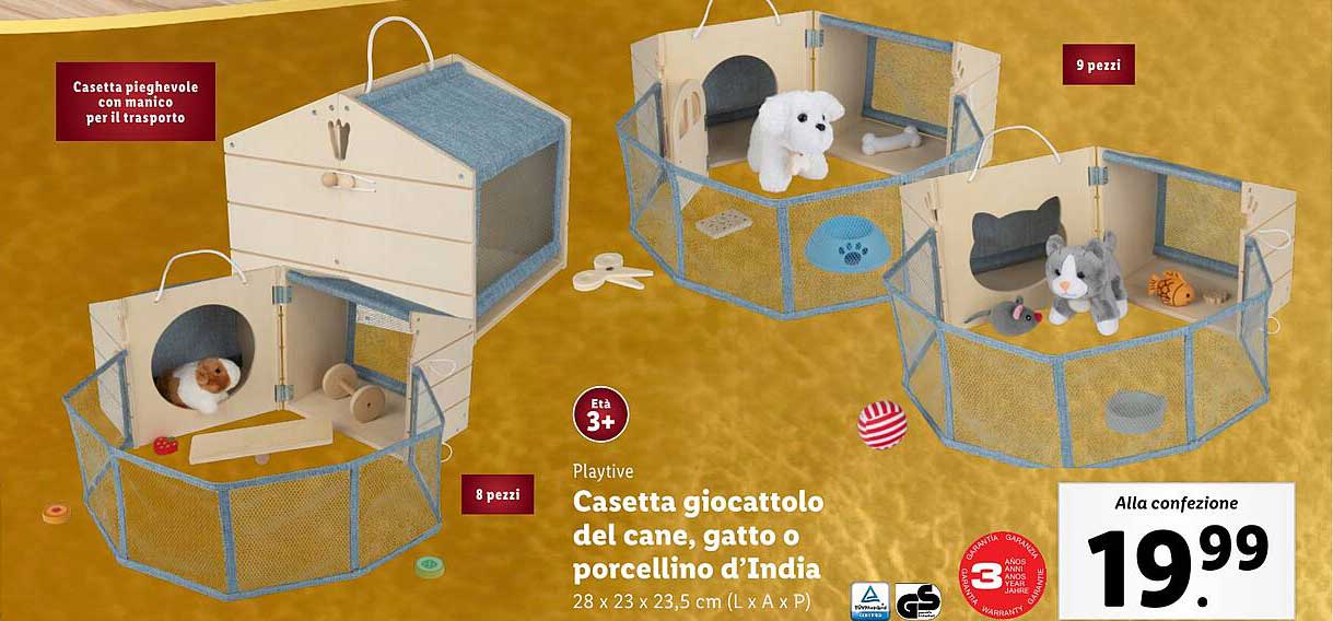 Casetta giocattolo del cane, gatto o porcellino d’India