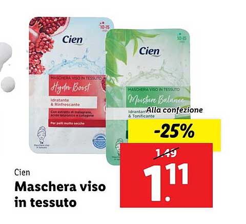 Cien Maschera viso in tessuto