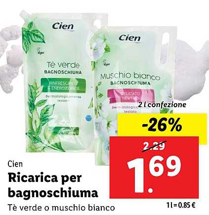 Cien Ricarica per bagnoschiuma