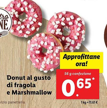 Donut al gusto di fragola e Marshmallow