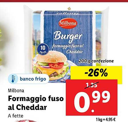 Formaggio fuso al Cheddar