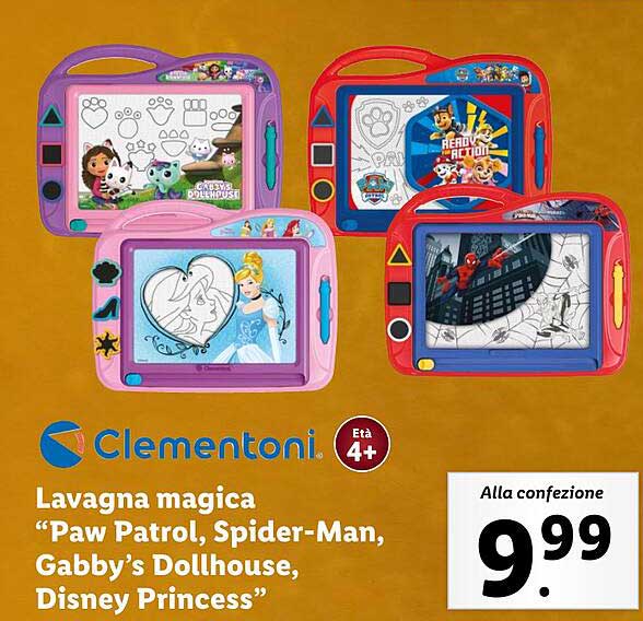 Lavagna magica "Paw Patrol, Spider-Man, Gabby's Dollhouse, Disney Princess"