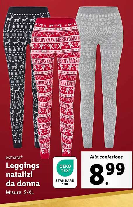 Leggings natalizi da donna