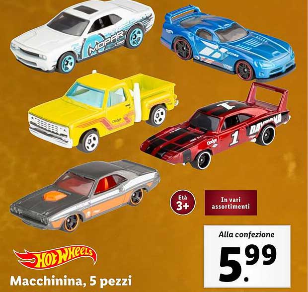 Macchinina, 5 pezzi