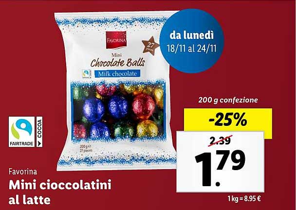 Mini cioccolatini al latte