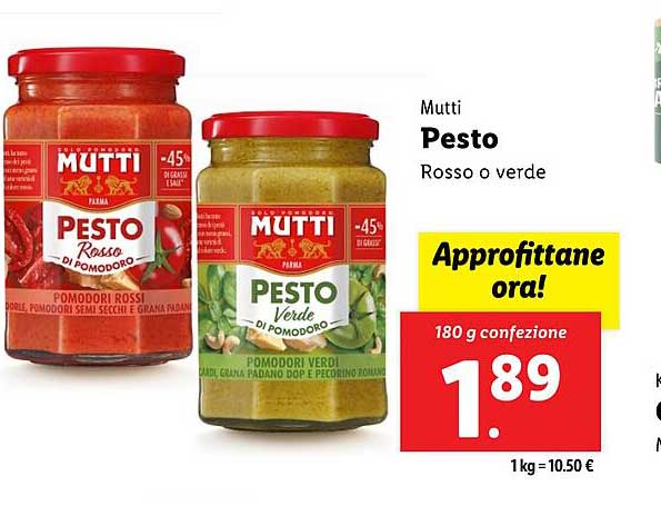 Mutti Pesto Rosso o verde