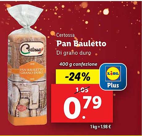 Pan Bauletto Di grano duro