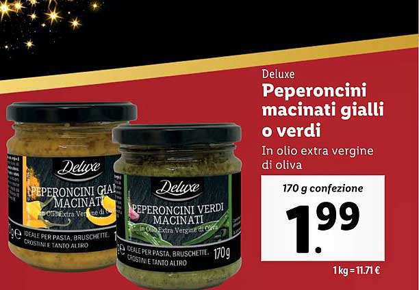 Peperoncini macinati gialli o verdi