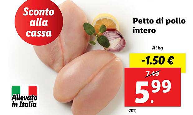 Petto di pollo intero