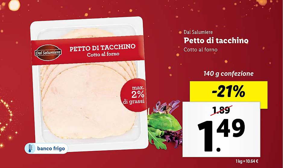 Petto di tacchino Cotto al forno