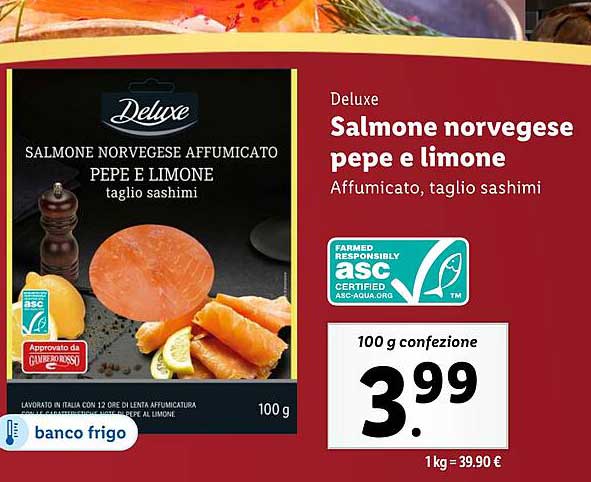 Salomone norvegese affumicato pepe e limone