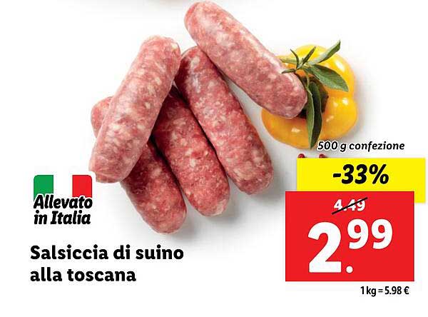 Salsiccia di suino alla toscana