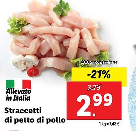 Straccetti di petto di pollo